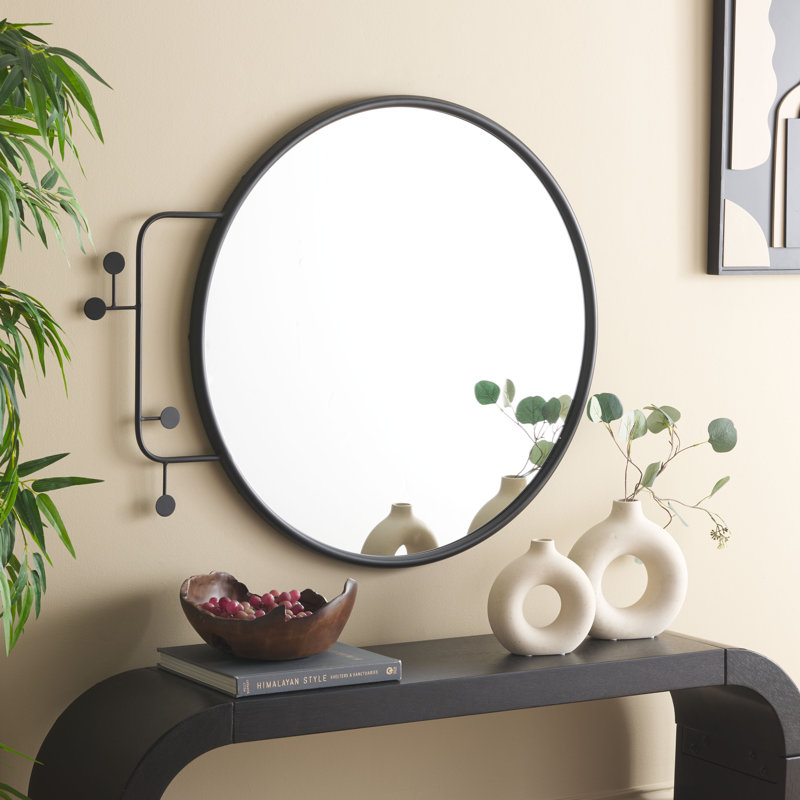Virdie Iron Circle Wall Mirror