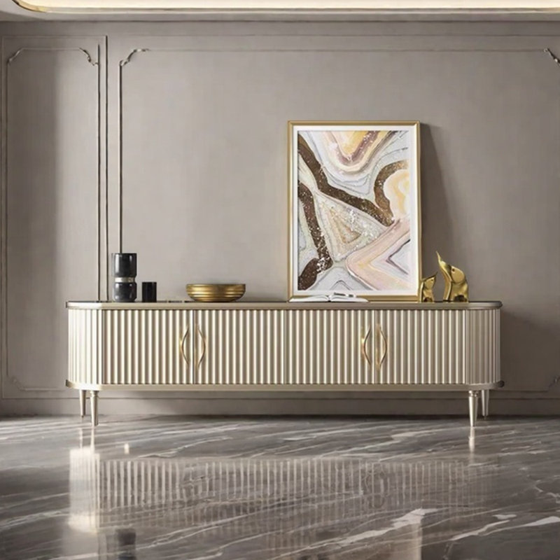 Light luxury high-end design sense TV cabinet, 86.61''