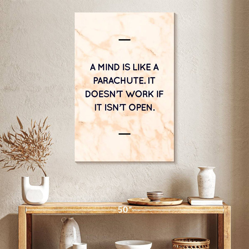 Mind Wisdom Quote, 39" H x 26" W