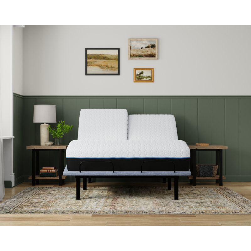 Matelas en mousse viscoélastique fendue 12 po Copper Lux, 12'', Grand lit