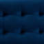 Banc de rangement capitonné en tissu bleu H 15,24 po x l 45,88 po x P 16,6 po Zeller
