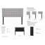 Lit plateforme tapissier contemporain avec tête de lit ajustable, lit en lin, gris, double Contemporary-91956938-91956934