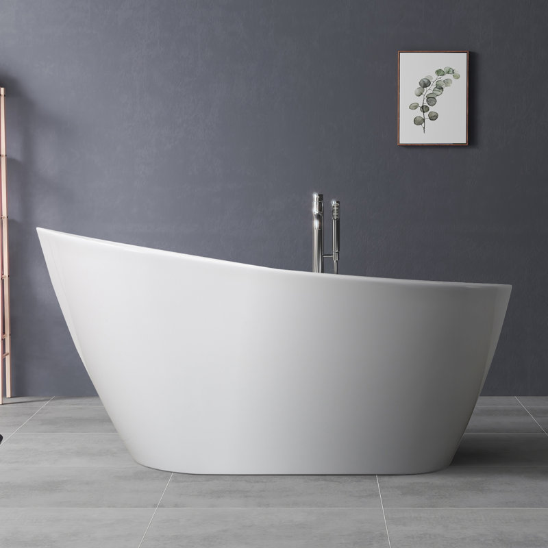Maryline 160mm x 80mm Freestanding Soaking Acrylic Bathtub