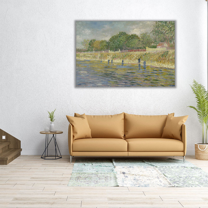 "Bank of the seine", 1887, reproduction d'art sur toile, H 40 po x l 60 po