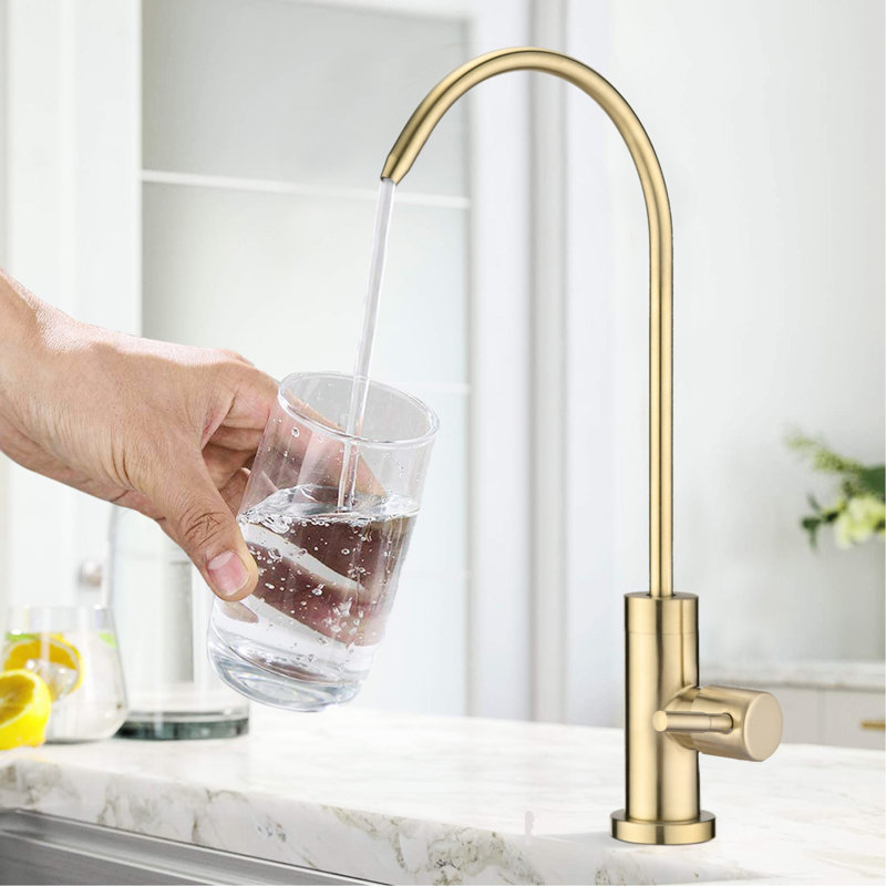 Robinet d'eau potable pour la cuisine - Matériau en acier inoxydable, corrosion, pivot sur 360 °, aucune fuite, fabrication de robinet à filtre simple, corrosion, débit, rotation, conception
