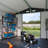 10x8 ft Heavy-Duty Galvanized Steel Outdoor Storage Shed with Floor