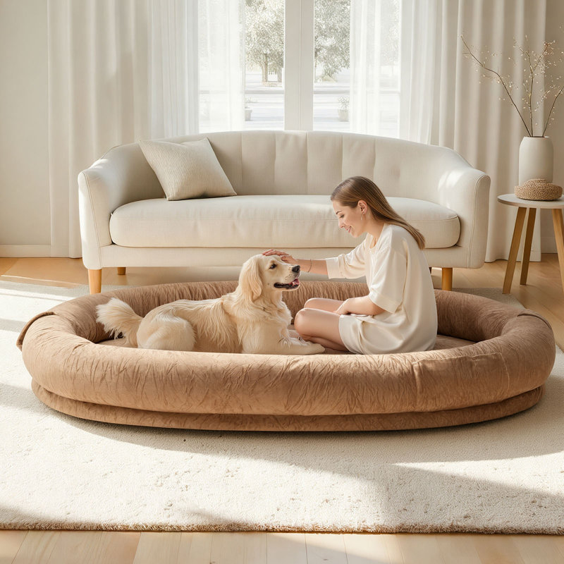 Fleece Pet Bed, 177, Brown