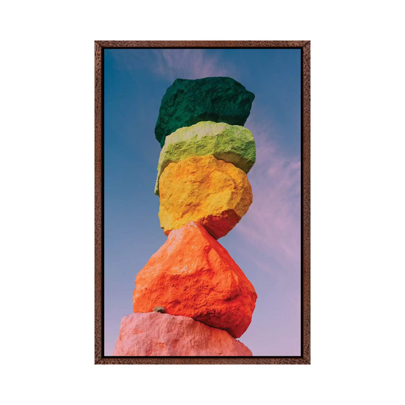 Seven Magic Mountains Sunrise III by Bethany Young - Print on Canvas, 152.4cm H x 101.6cm W x 3.81cm D