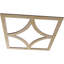 Médaillon de plafond en bois ajouré de 18 po de diamètre x 11 1/2 po x T 1/4 po Statesman-63412351-63412333