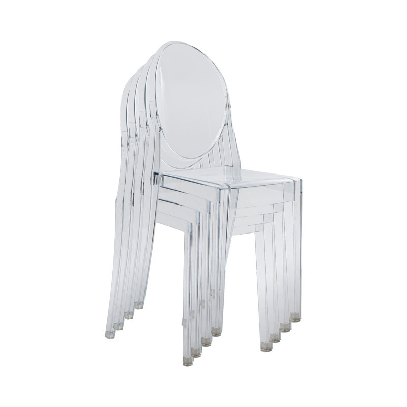 Stackable Acrylic Ghost Event Chairs – Set Of 4