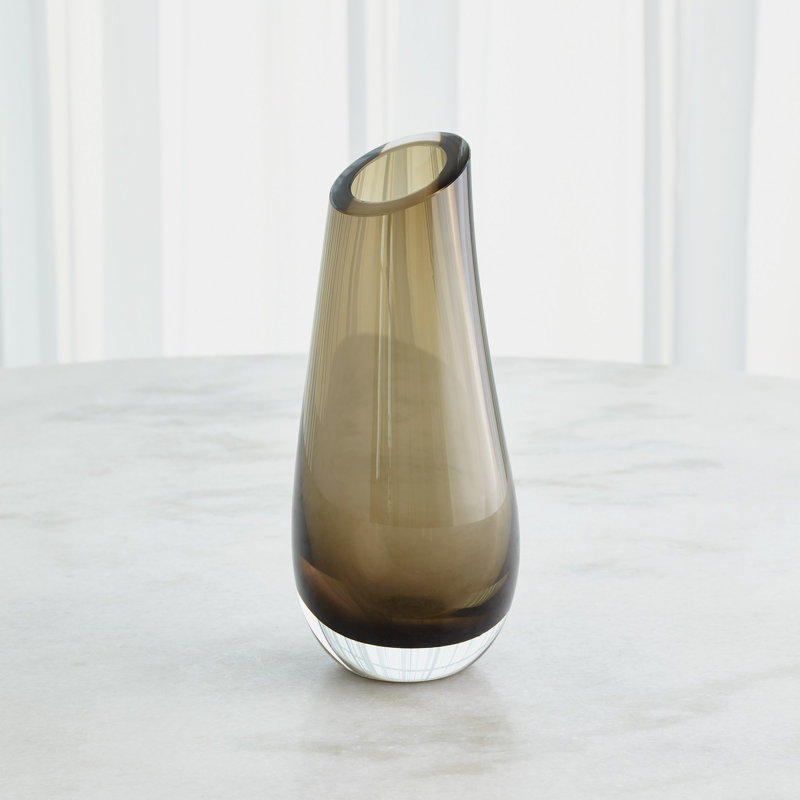 Glass Table Vase, Brown