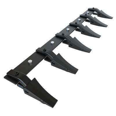 Heavy-Duty Steel Bucket Tooth Bar for Tractor Loader – 4,560 lbs Load Capacity – Fits 1/2" or Thinner Edge – 48 inches | Black