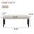 Modern Tufted Linen Dining Bench With Rubber Wood Legs,Versatile For Kitchen,Bedroom,Hallway-1752551328
