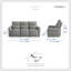 Canapé inclinable électrique double en chenille Frett