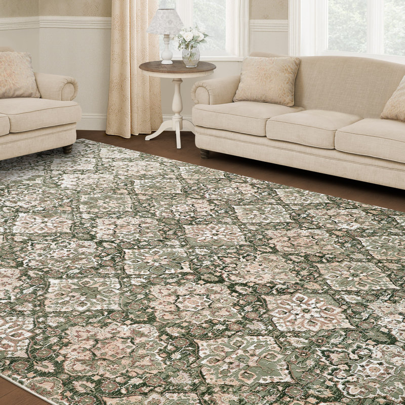 Laura Ashley Eliza Woven Hi-Low Rugs, Fernsby Green, 6 pi 6 po x 9 pi 6 po