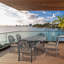 Ensemble de patio 7 pièces en fonte d'aluminium avec design empilable