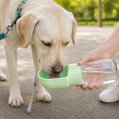 Leakproof Portable Pet Travel Water Bottle, Outdoor Hydration Drinking Cup for Dogs & Cats
