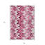 Tapis intérieur lavable abstrait rosé 10 pi x 14 pi rose et mauve