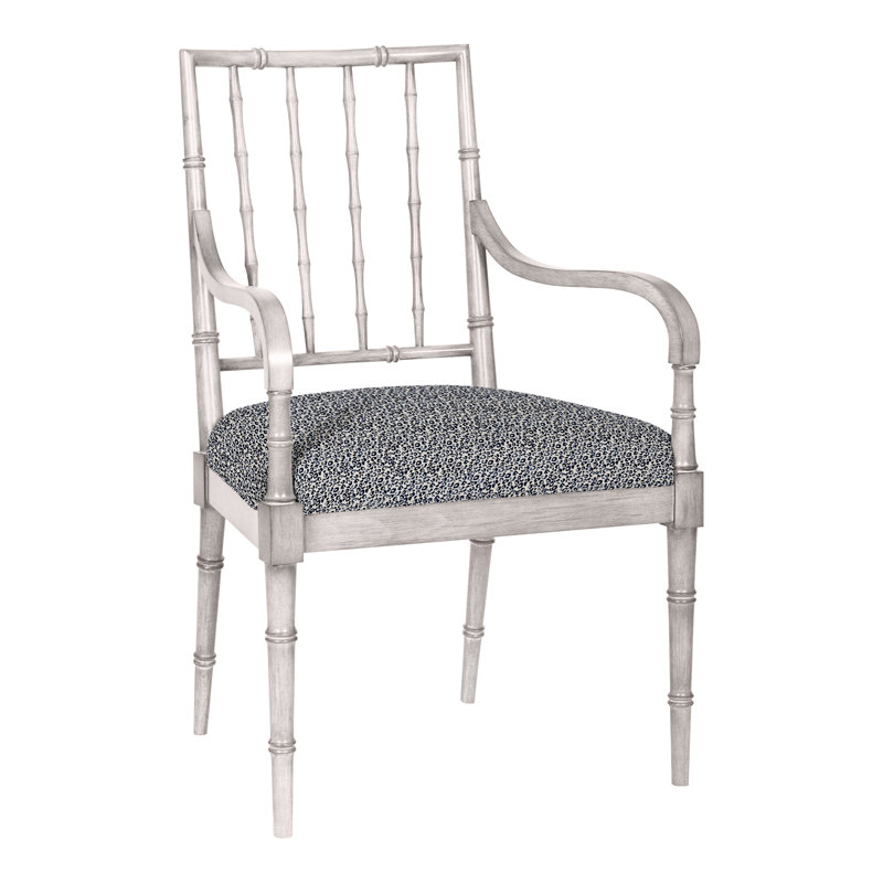 Libby Dining Arm Chair, Dove Gray, Navada Granite