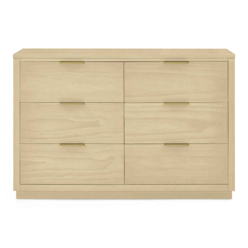 Delta Children Forever 6 Drawer Dresser - Naturals Collection, Cream/Gold