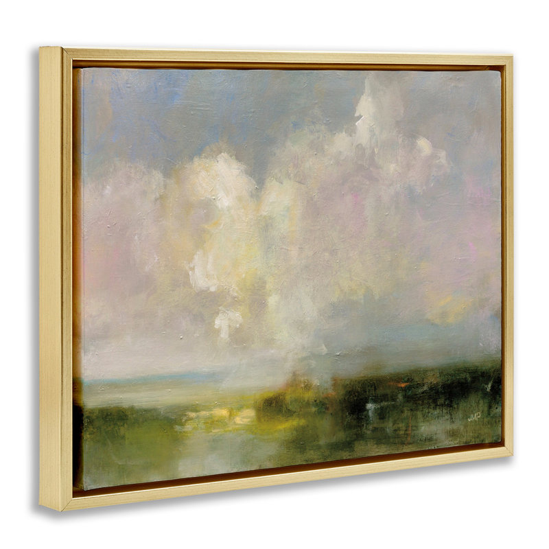 «Abstract Clouds» par Julia Purinton, reproduction sur toile, H 17 po x l 21 po, Cadre flottant métallique doré