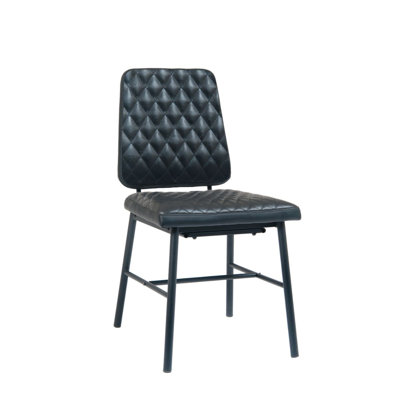 Upholstered Side Chair in Black