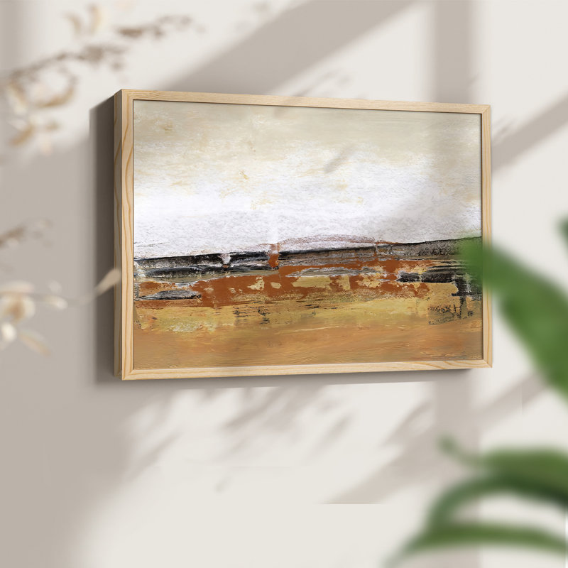 Bridges Ochre III -Framed Print - Restickable, Natural, 16" H x 20" W