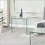 Table d'appoint en verre trempé transparent