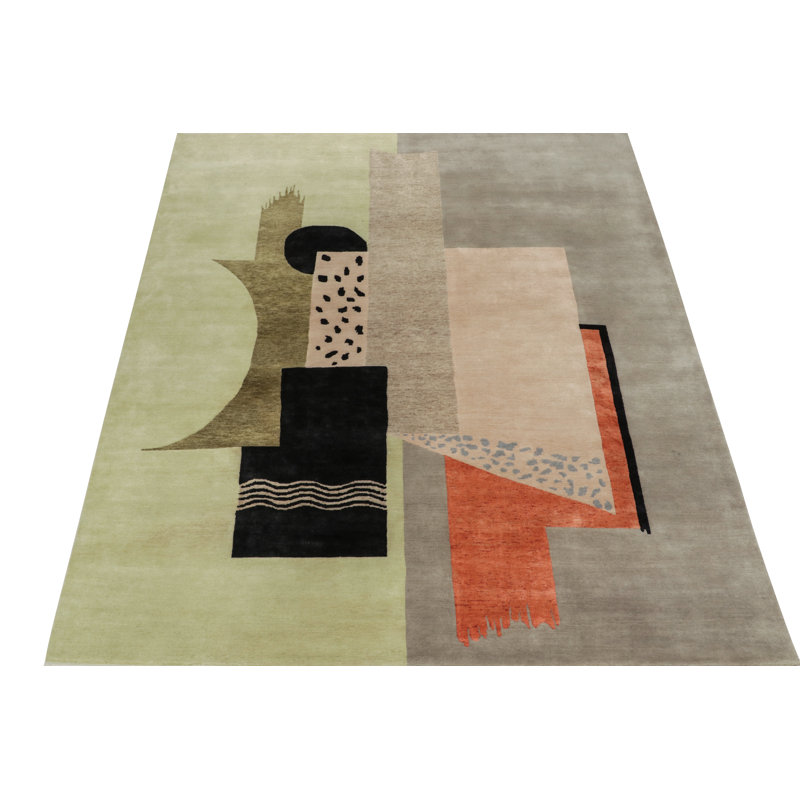 Rug & Kilim’S French Art Deco Style Rug With Polychromatic Geometric Patterns, Rectangle 12' x 16'