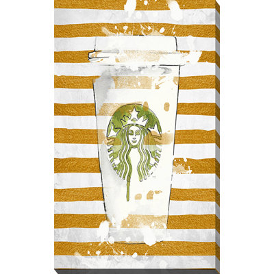 "Starbucks and Stripes" par BY Jodi, impression sur toile