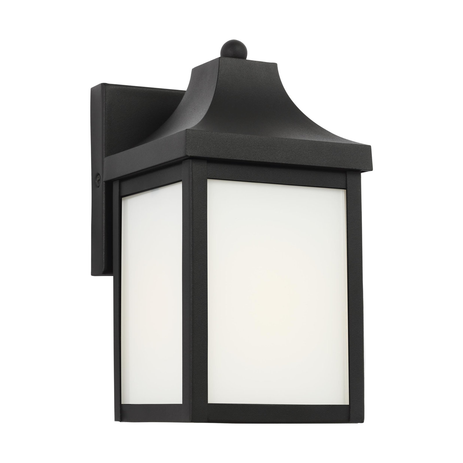 Single Light Outdoor Aluminum Wall Light, Textured Black, Yes