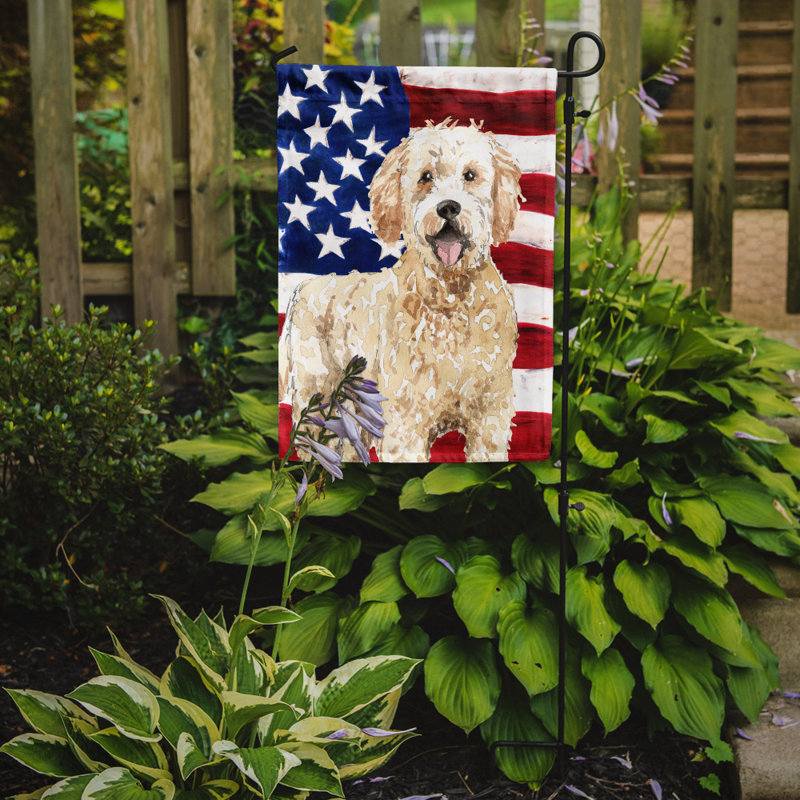 2 côtés en polyester de 2 côtés american drapeau de jardin, Setter Gordon
