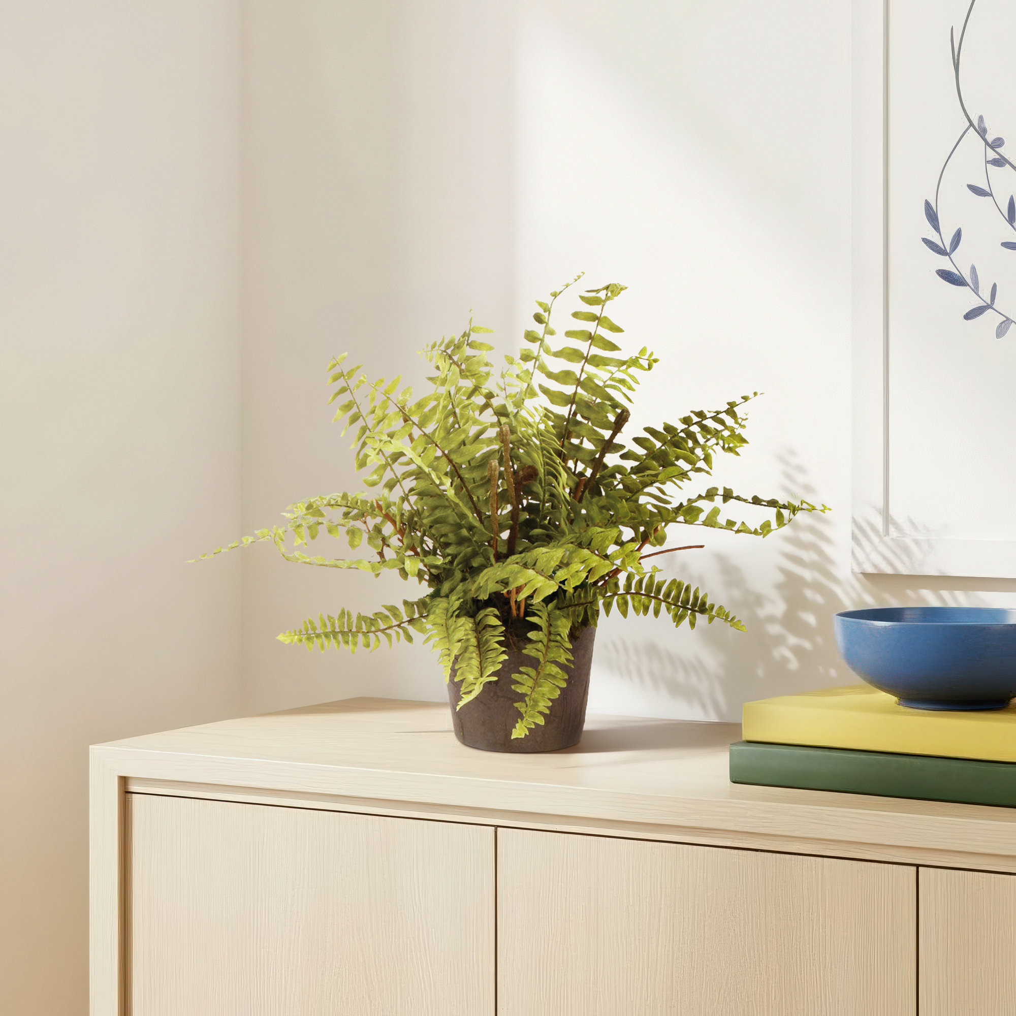 Analea Fern Drop-In Faux Plant, 12" H x 12" W x 12" D