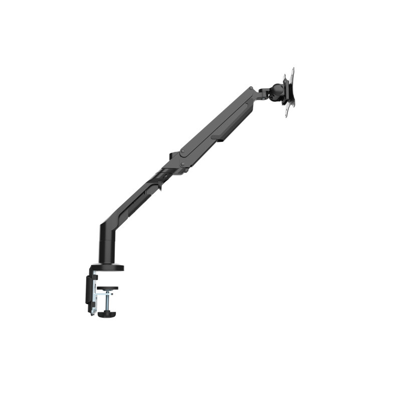 Bras de Moniteur Simple Noir Zynix | Réglable par Ressort à Gaz (17”–36”), Noir