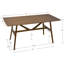 Ensemble de table de salle à manger rectangulaire moderne avec base en bois d'hévéa massif et chaises avec dossier pour la cuisine, le salon et la salle à manger-363737391-363737389