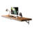 Burlywood Rectangular Solid Wood Floating Desk-885842631