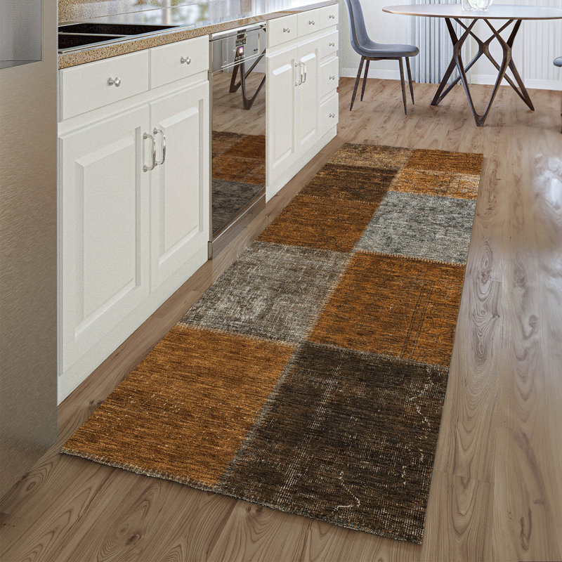 Premium Machine Washable Prisco Paprika Rug, Runner 2'3" x 7'6"