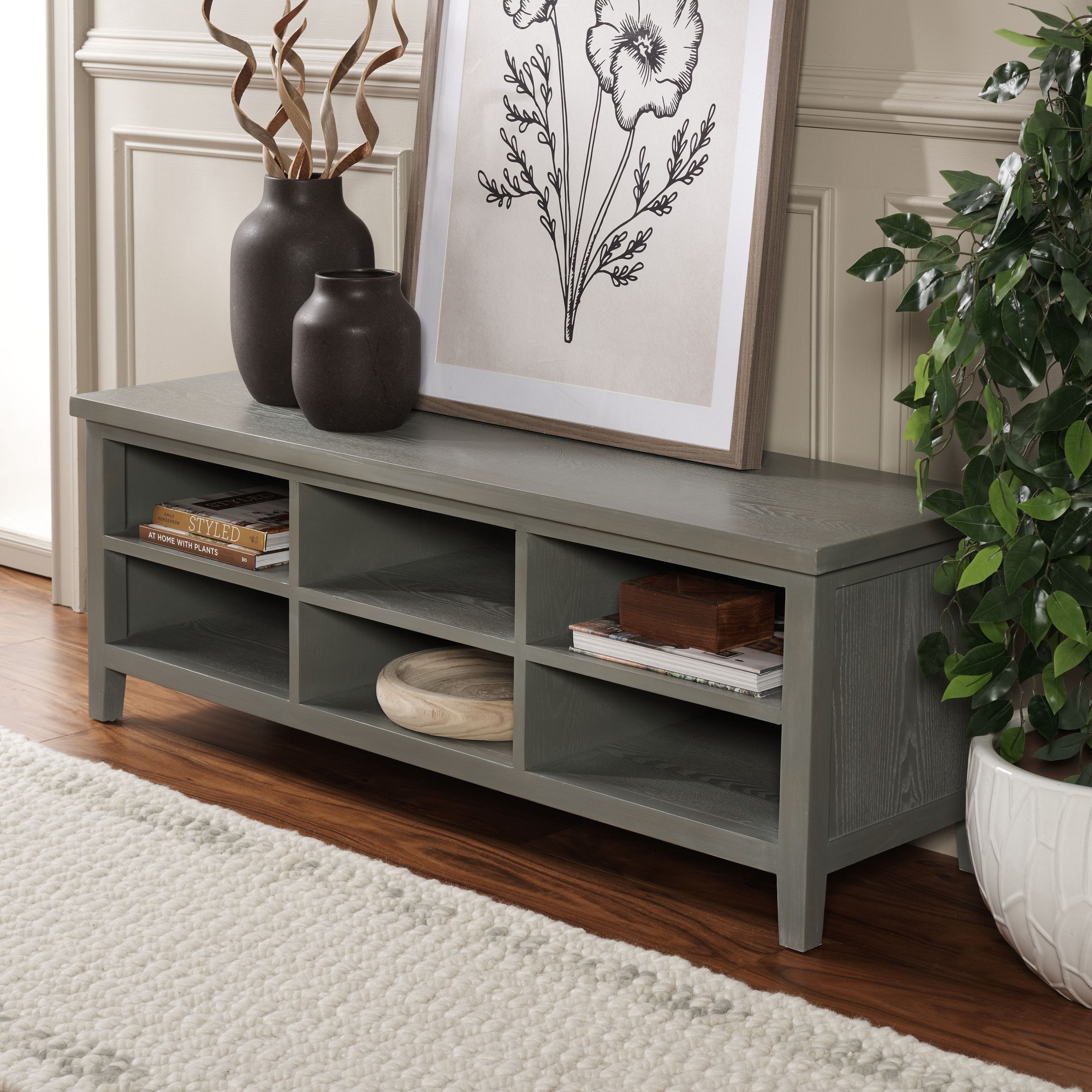 Arrisson Wide Bookcase, French Gray