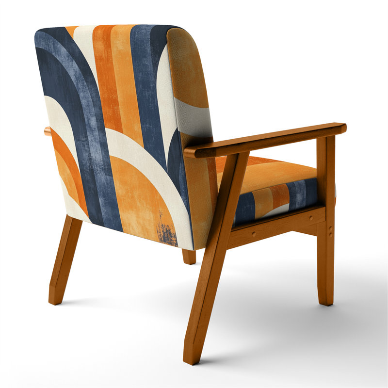 Chaise rembourrée Abstract, Brown Square Arms