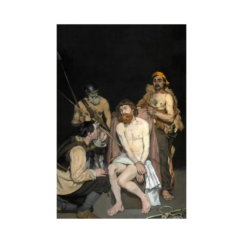 Jesus Mocked By The Soldiers by Edouard Manet - Wrapped Canvas Painting, 101.6 cm H x 66.04 cm W x 1.91 cm D
