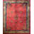 Antique Peking Chinese Allover Floral Coral 1920s Rug