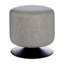 Alison 40cm Wide Faux Leather Round Solid Colour Standard Ottoman-24825575