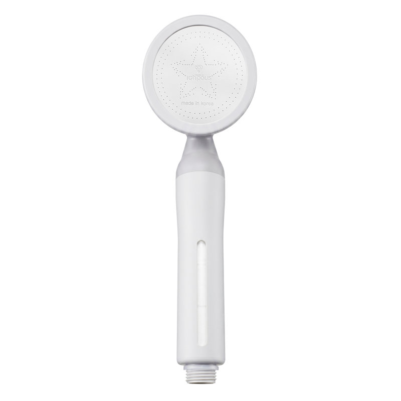 [Blanc] Pomme de douche haute pression 3 couleurs Ionpolis Premium avec système de double filtre intégré pour une purification parfaite de l'eau