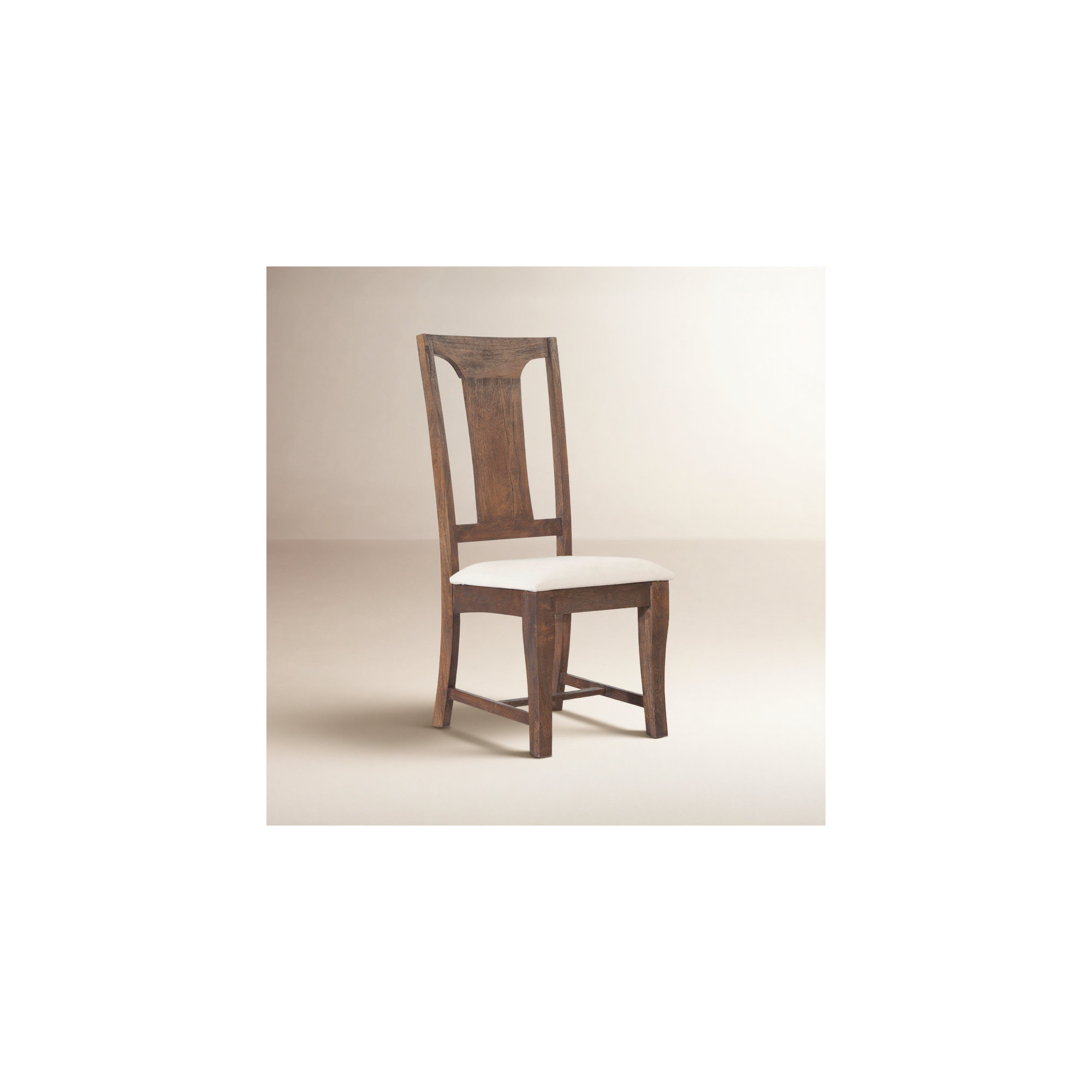 Lyons Dining Chair, Weathered Mango, Off White