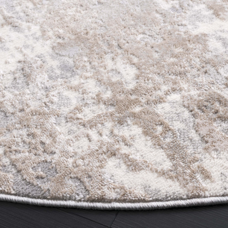 Kula Performance Abstract Rug, Round 6'7"