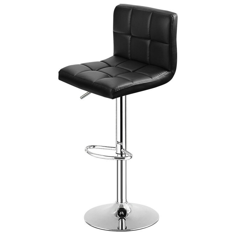 Tabouret de bar pivotant à hauteur réglable Ashanni, Noir