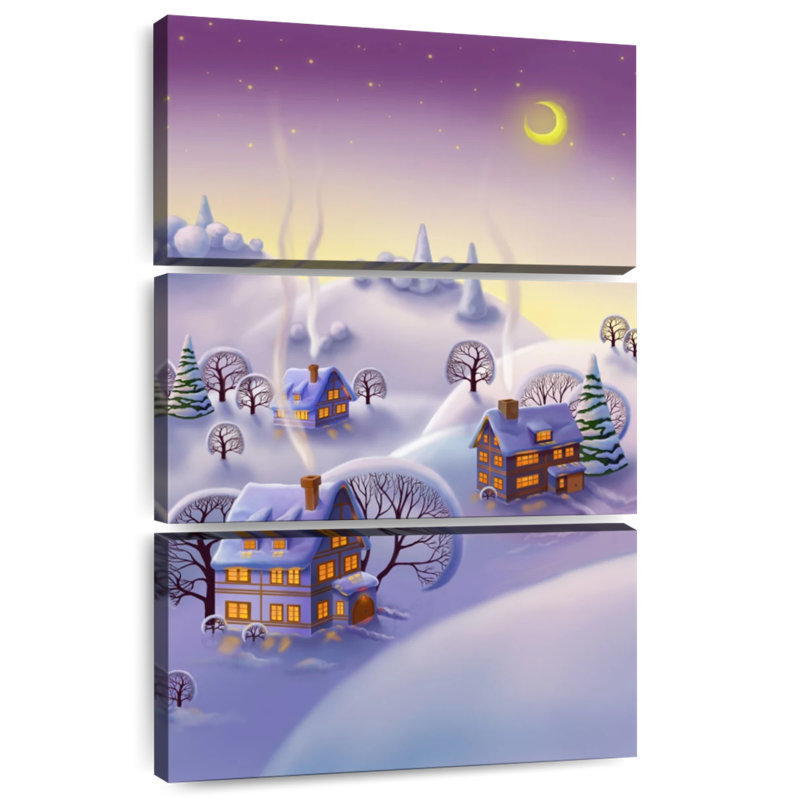 Village d'hiver de Noël Alvord, H 23 po x l 14 po