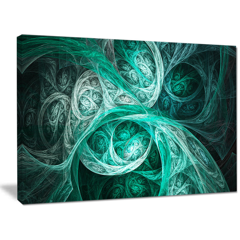 Mystic Turquoise Fractal, impression sur toile tendue, H 30 po x l 40 po x p 1 po