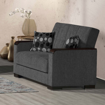 Lit convertible gris en chenille grise avec plus de rangement - Choix de sièges confortables et fonctionnels Espace caché Pratique Élégant