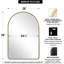 Miroir de salle de bain Malisa Cadre épais en acier inoxydable-1411075164-1411075165